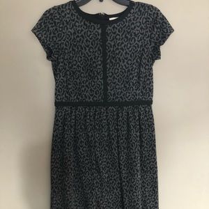 Black and gray leopard print dress